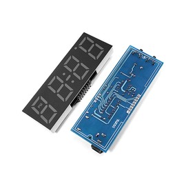 ieron 4 Colorful Digits DIY LED Digital Alarm Clock Kits,LED Electronic Clock with Time/Temperature/Date Display,Light Control,Digital Clock for Beginners Electronics Professionals