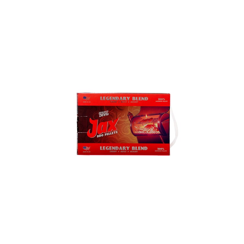 Jealous Devil Jax Legendary Blend BBQ Pellets, 20 lbs, Box