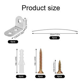 24pcs Furniture Anchors, Anti-Tip Furniture Anchors Secure Stainless Steel Furniture Wall Anchor Falling Furniture Straps Prevention Furniture Cabinet Anchors for Baby Pet Proofing Safety