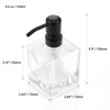Ximlike Square Bathroom Soap Dispenser Black, 8.4 oz Glass Bottles