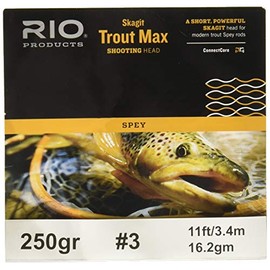 Rio Pesca con Mosca Fly Line Skagit Trucha 250 gr línea de Pesca, Color Azul/Naranja