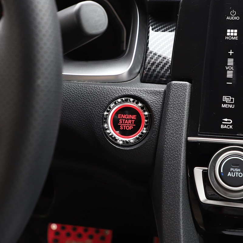 WINKA Car Engine Start Stop Button Cover Bling Accessories for