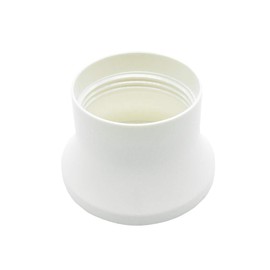 High Screw Ring E27 Plastic White Diameter 57.5 mm Height 37 mm - Threaded Ring for Lamp Socket, Lampshade or Glass Elements