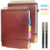 EVNEED 2 Pack Top Spiral Notebook, A4 Hardcover Top Bound