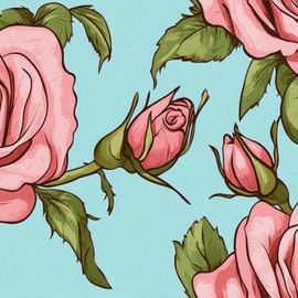 HOMETITUTE Pink Rose Wallpaper Peel and Stick Floral Contact Paper Wall Paper Stick 17.7" x 118.1" Self Adhesive Vinyl Wall Covering for Girl Bedroom Vanity Desk Nursery Decor