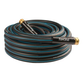 Fevone Garden Leader Hose 3 ft Lead-in Short Hose, 5/8 Heavy Duty Water Hose, Garden hose Extender / Hose Reel Connector, Male to Female 3/4 Solid Brass Fittings