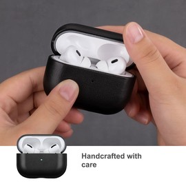 Haobobro [Soft-Touch Series] AirPods Pro Case 2019 - AirPods Pro 1st Generation Leather Case - AirPods Pro Leather Case - AirPods Pro Protective Leather Case Cover - AirPods Pro Leather Case Cover -