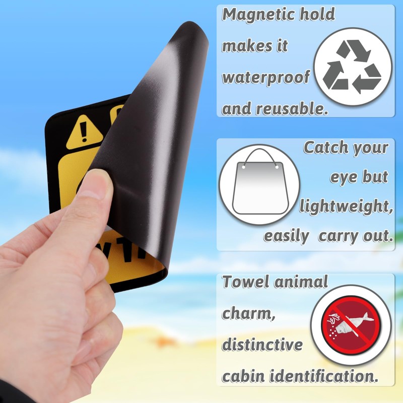 90shine 18PCS Cruise Door Magnets Decorations, Funny Animal Towel Magnetic