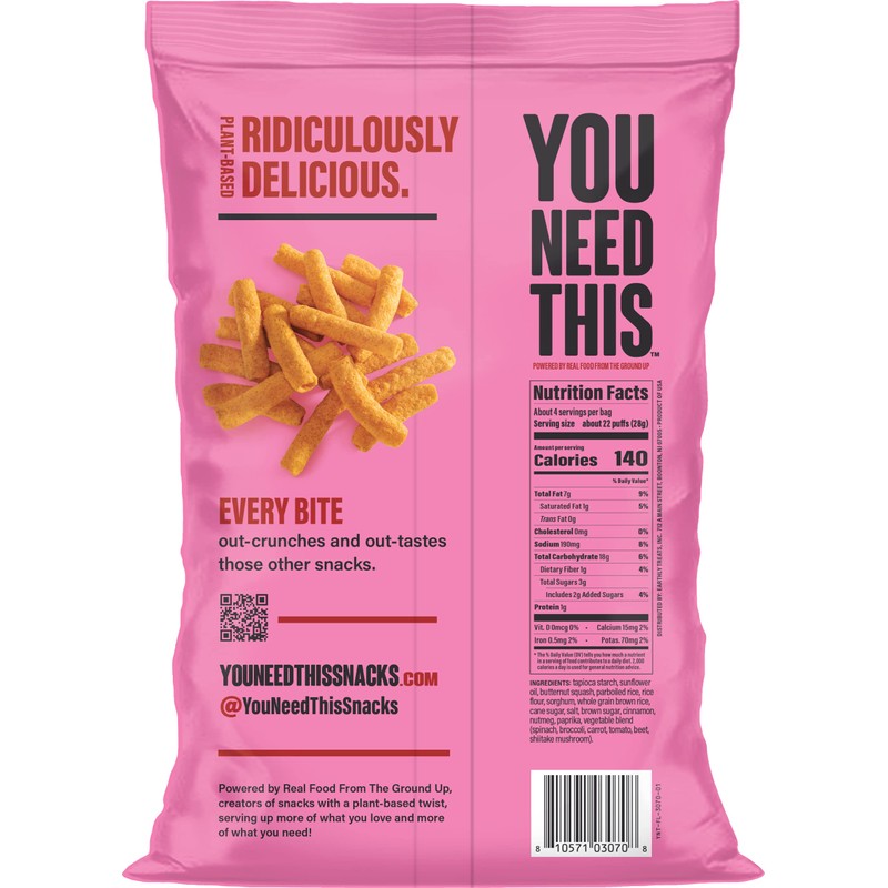 YOU NEED THIS Cinnamon Churro Puffs, 4 Oz Bag (Pack