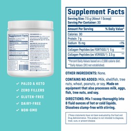 NativePath Joint Health Advanced Formula, Type 1 & 3 Peptides with Fortigel & Verisol, Grass-Fed Unflavored Collagen for Women & Men, 30 Servings