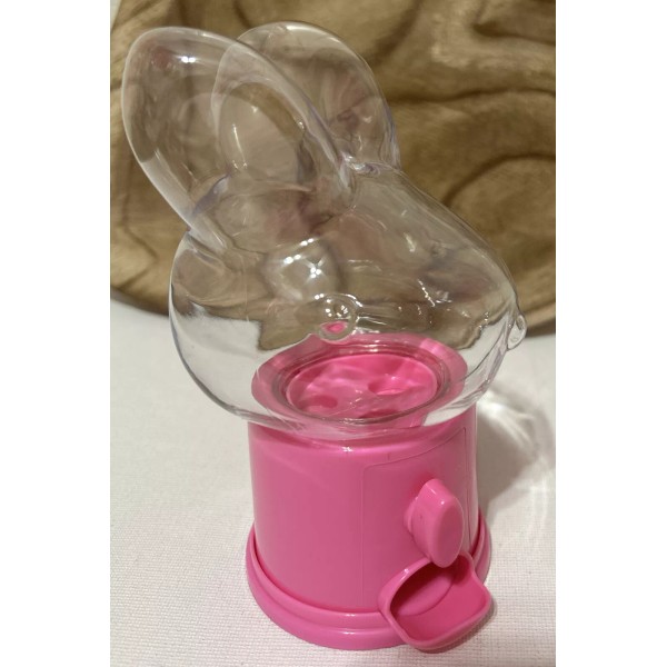 NEW Pink BUNNY Gumball Machine Table Decor Spring Easter Mini