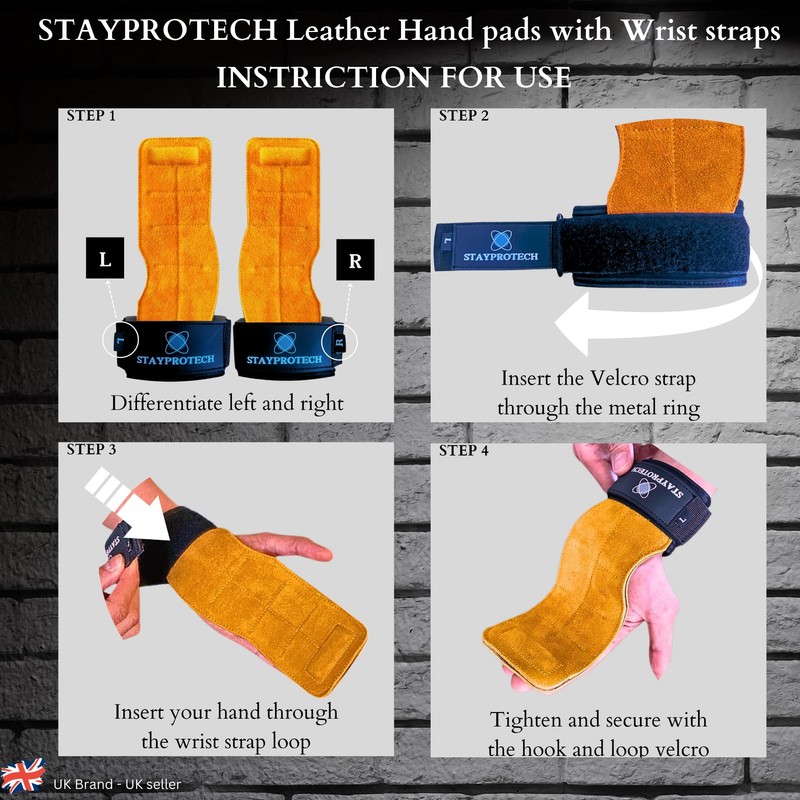 STAYPROTECH Weight Lifting Straps Adjustable Gym Grips for Men &