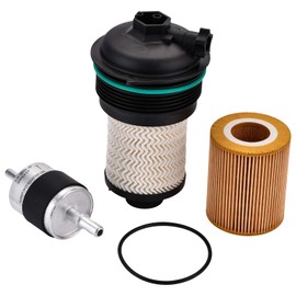 6.6L Duramax Filter Set Fuel Oil Transmission Filter Compatible With 2001-2016 Chevy Silverado/GMC Sierra 2500 3500 HD Diesel Engine Replace TP3018 PF2232 29539579