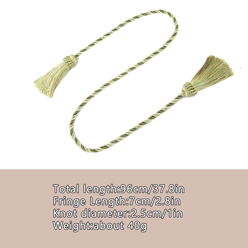 Fenghuangwu Curtain Tiebacks Handmade Decorative Curtain Holdbacks Rope with Tassel