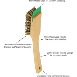 Brushmann Shoe/Boot and Wellington Boot Brush - Dirt Remover with Scraper Updated Design