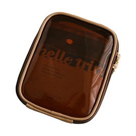 Small Makeup Bag for Women,Travel Makeup Bag, Clear Pouch Small Toiletry Bag for Women, Cute Makeup Bag Organizer Water Resistant Gift, Coffee