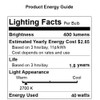 SerBion 40 Watt Light Bulbs E12 Candelabra Base 120Volt Round