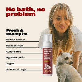 OH NORMAN! Hypoallergenic Magic Mandarin Scent Fresh and Foamy Dry Shampoo for Dogs by Kaley Cuoco - 7.1 Fl Oz Cruelty-Free Waterless Dog Shampoo No Rinse