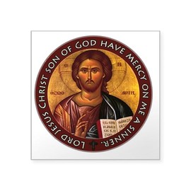 CafePress Jesus Prayer Square Sticker 3 X 3 Square Bumper Sticker Car Decal