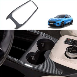 AOSKonology BestEvMod for Mach E Center Console Trim Sticker Cover Accessories Compatible with 2021-2024 Mustang Mach-E Accessories (Carbon Fiber) 2