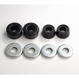1set Wezxrauo Hard Skateboard Bushings - Compatible with Independent & Venture Trucks - High Rebound Cylinder Cushions for Street & Freestyle Skateboarding - Black