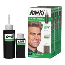 Just For Men Tinte Colorante En Shampoo Castaño Claro Paquete de 3