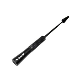 VMS RACING Retractable Black Machined CNC Aluminum and Black Real Carbon Fiber 4.5" to 8" inch Antenna Compatible with Nissan 350Z Fairlady Z 240SX 180SX