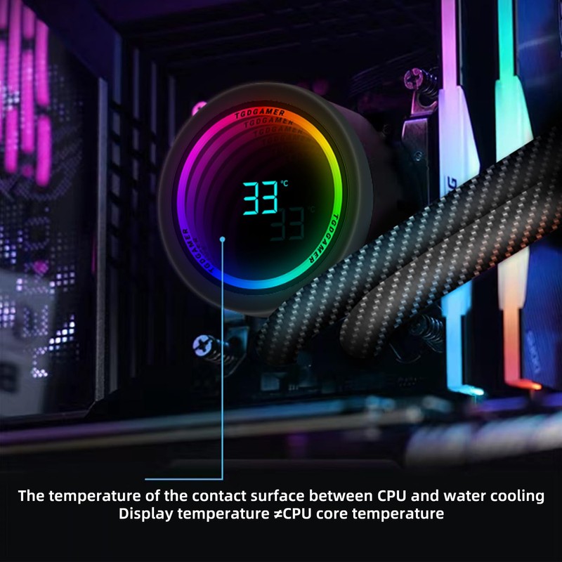 T-240MM Black ARGB Liquid CPU Water Cooling with 240mm ARGB