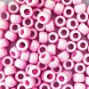 Pony Beads Baby Pink Opaque Large Hole Beads Made in