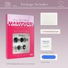 Hantyer Short Square Press On Nails, Handmade Soft Gel Dark