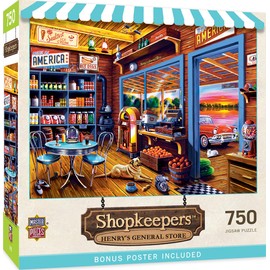 Masterpieces 750 Piece Jigsaw Puzzle For Adults and Family - Henry's General Store - 18"x24"