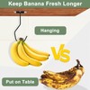Banana Hook Under Cabinet, 2 Pcs Banana Holder for Fresh