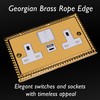VARILIGHT | Georgian Brass | Classic | Double Socket with