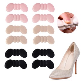 BSITSSS 6 Pairs Heel Pads Shoes Abrasion Non-Slip Heel Protection for Shoes Heel Repair Women Men Heel Pads Shoes Soft and Comfortable Sponge Heel Pads for Most Types