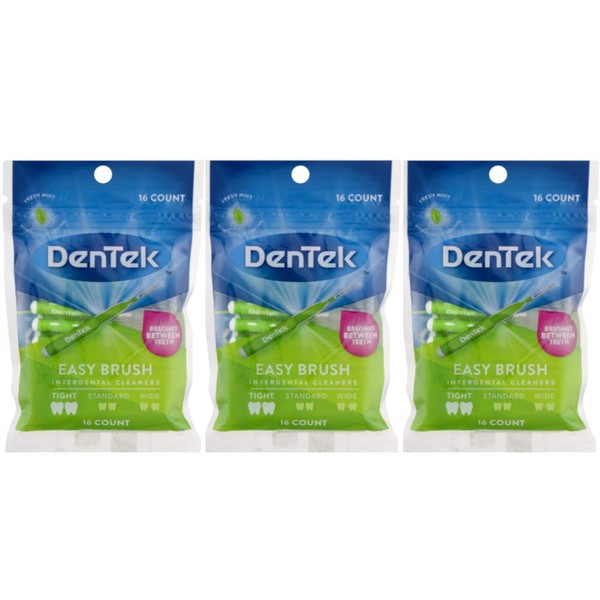 DenTek Easy Brush Fresh Mint Tight Interdental Cleaners, 16 Count