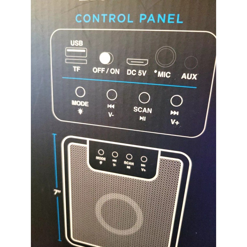 Brookstone SX-chroma multicolor led speaker with rechargeable battery