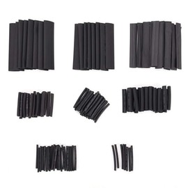 127 Pcs Heat Shrink Tubing kit, Electric Insulation Heat Shrink Wrap Cable Sleeve Automotive Industrial Heat-Shrink Tubing Shrink Ratio 2: 1 Black
