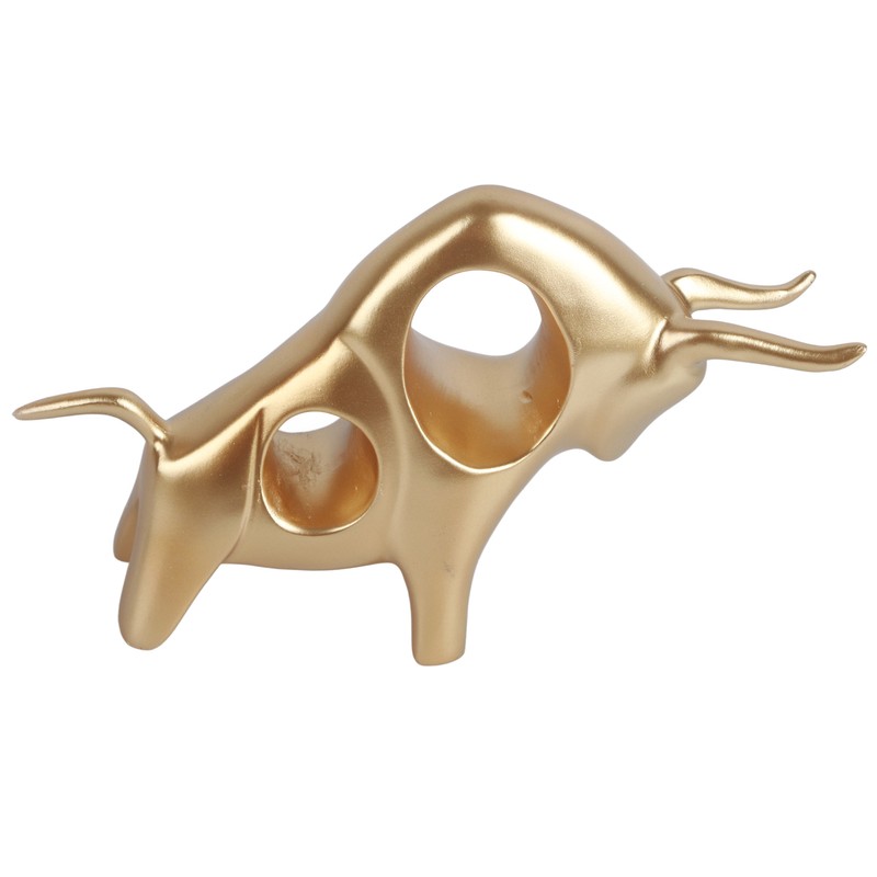 Bull Sculpture Ornaments Exquisite Details Smoother Lines Lucky Home Decorations