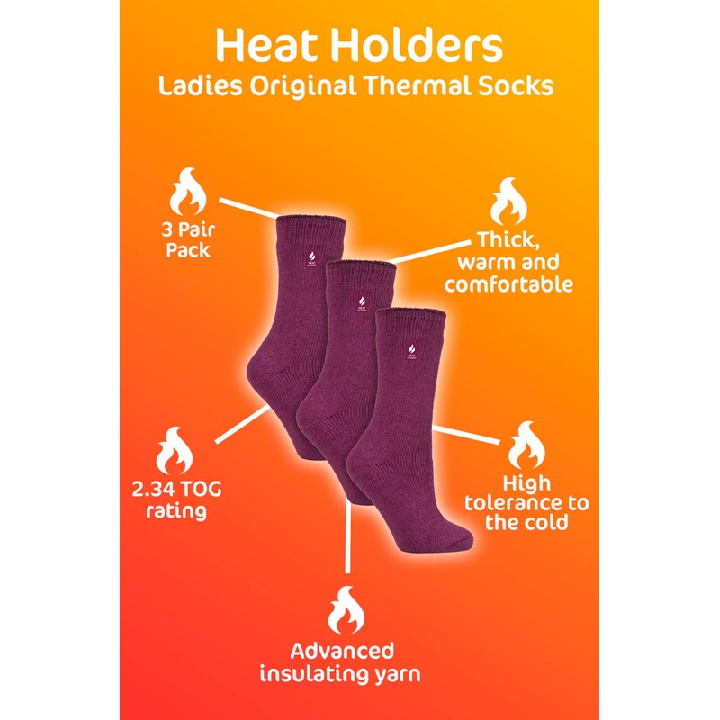 HEAT HOLDERS - Pack of 3 Multipack Women's Winter Extra