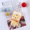 Pokinge 1Pcs Bread Cat Pendent Keyring Cute Toast Cat Keychains