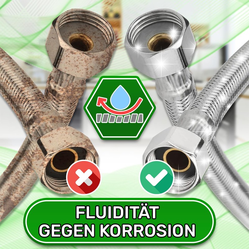 Flexible Water Connection Hose Length 25 cm Diameter 13 mm