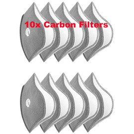 Anti Dust Mask Face Mask With 5 Layers Filter, Reflective Safety Mask Outdoor Unisex Masks Running Dust Cover Cycling Bike CE 4sold (Only 10x Carbon Filters)