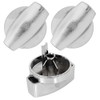 Belling Genuine Hob Hotplate Control Knob Switch (Silver/Chrome - Pack