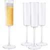 XKONG Plastic Champagne Flutes,6 Oz Unbreakable Goblet Glasses Reusable Champagne