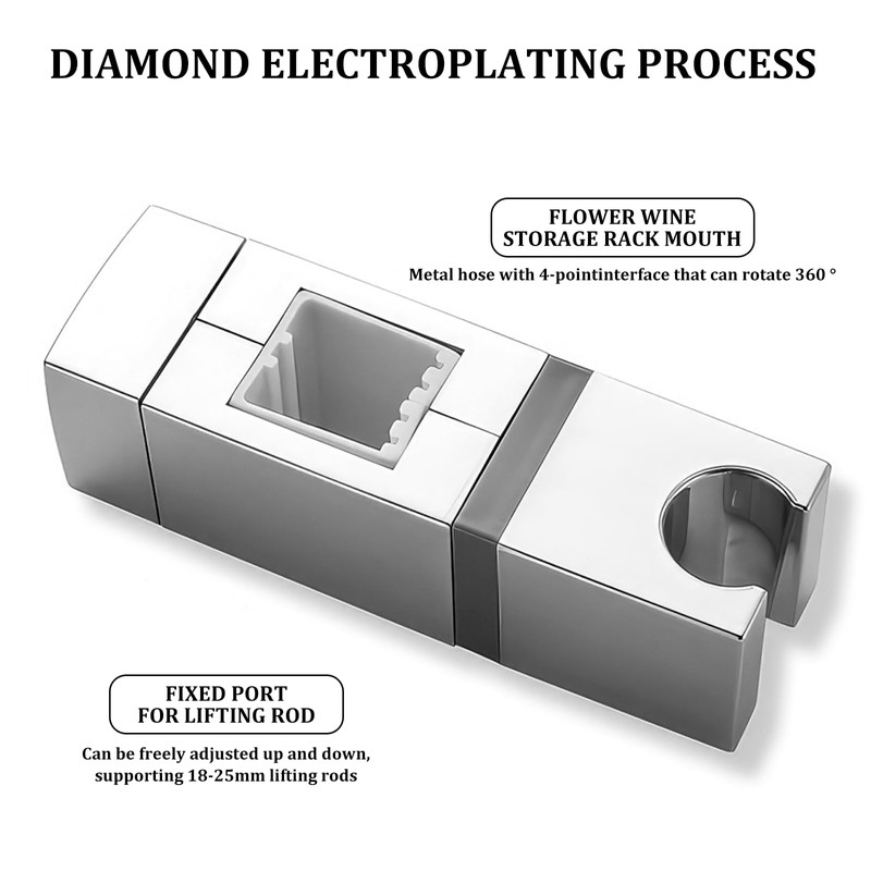 Handheld Showers Holder,Shower Head Holder Replacement with 4 Buckles Lift