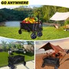 Eagwon Collapsible Wagon Cart, Heavy Duty Folding Wagon with Telescopic
