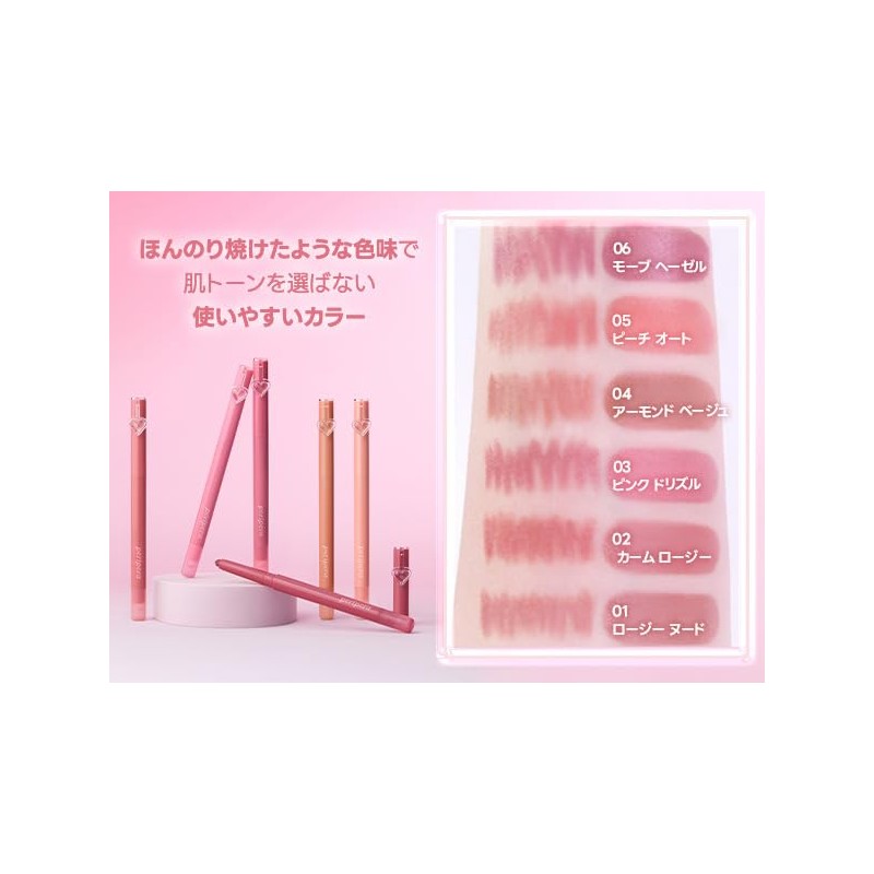 peripera Puffy Plamping Dew Lip Pencil 01 Rosy Nude/Overlip Lip