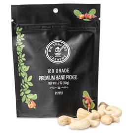 Natural Air Roasted Jumbo Pepper Cashews 180 Grade (1.7 OZ)