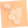 IWOWHERO 10pcs Basswood Plywood Craft Timber Boards Hexagon Profiled Wooden
