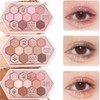 Gecomo Eyeshadow Cute Honeycomb Makeup Palette Waterproof Sweatproof Eye Shadow